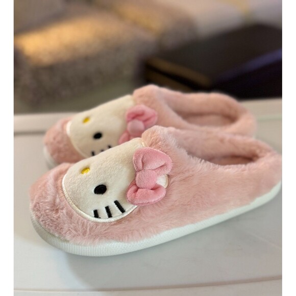 Hello Kitty Clog Pink Women's Slippers Sz. L 9-10 Warm Cozy Comfy House Shoes - Picture 4 of 10